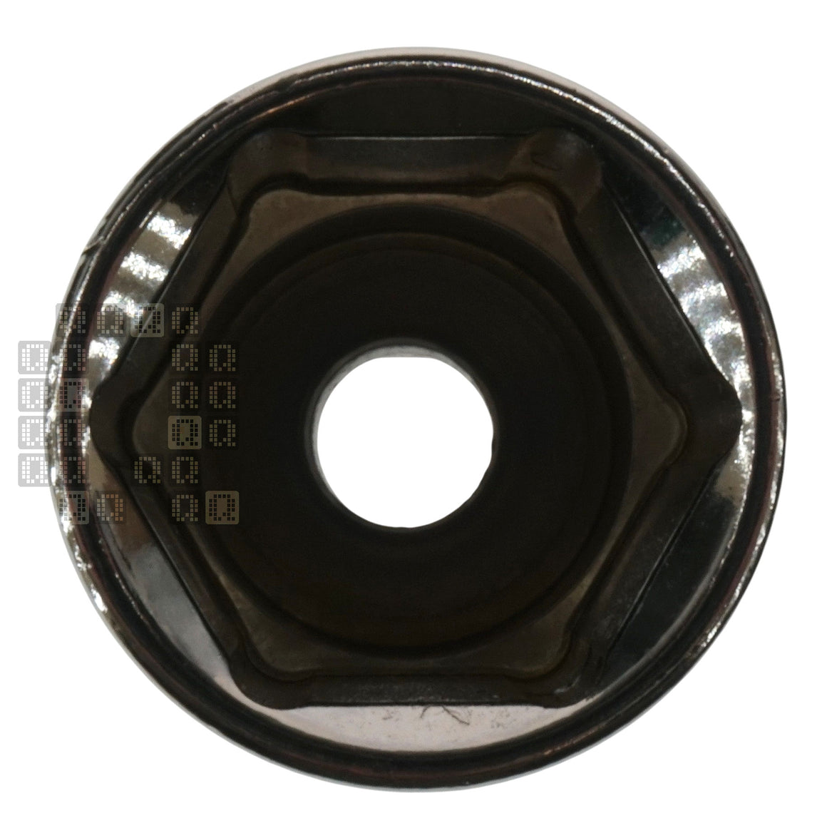 Milwaukee Tool 45-34-9075 Deep 3/8" Drive Chrome 7/8" SAE Socket with Four Flat Sides Output Side Closeup