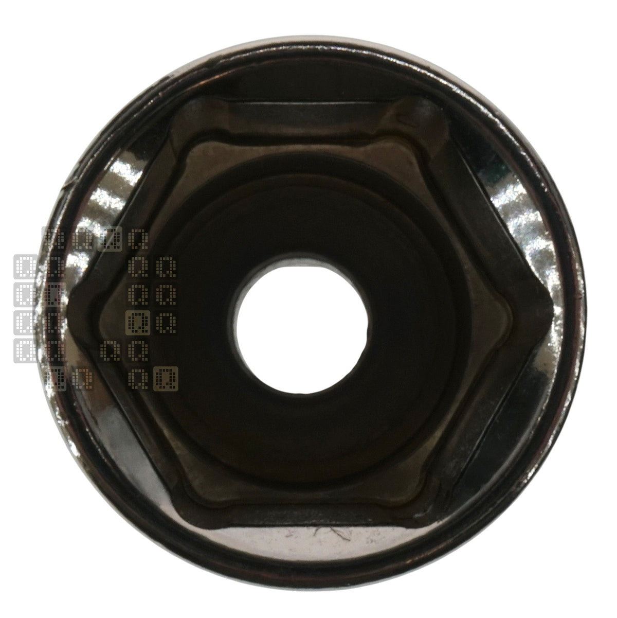 Milwaukee Tool 45-34-9075 Deep 3/8" Drive Chrome 7/8" SAE Socket with Four Flat Sides Output Side Closeup
