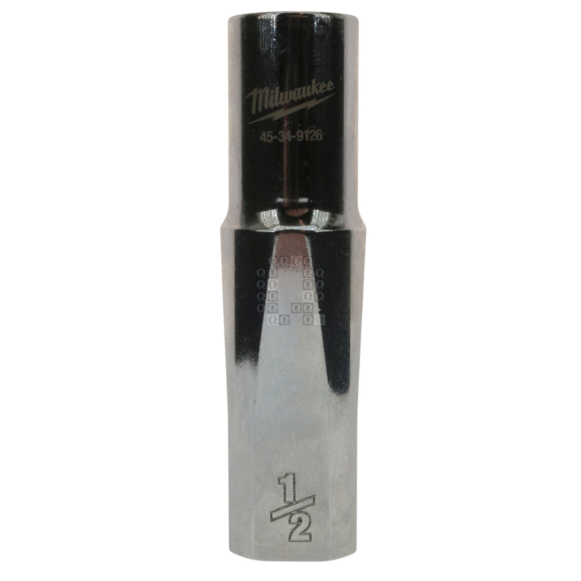 Milwaukee Tool 45-34-9126 Deep Chrome 1/2" Hex Drive 1/2" Square SAE Socket with Four Flat Sides
