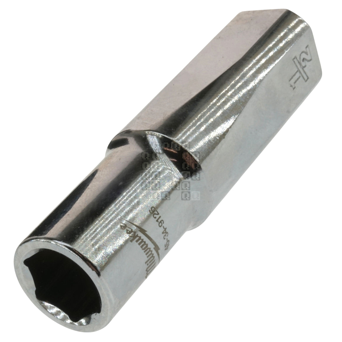Milwaukee Tool 45-34-9126 Deep Chrome 1/2" Hex Drive 1/2" Square SAE Socket with Four Flat Sides