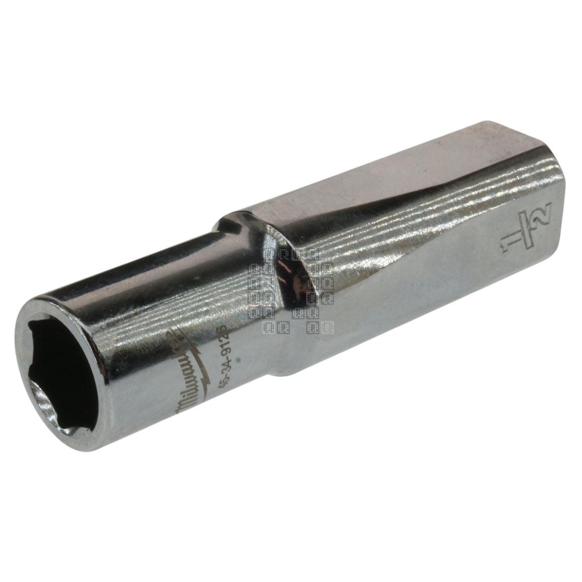 Milwaukee Tool 45-34-9126 Deep Chrome 1/2" Hex Drive 1/2" Square SAE Socket with Four Flat Sides
