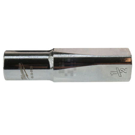 Milwaukee Tool 45-34-9126 Deep Chrome 1/2" Hex Drive 1/2" Square SAE Socket with Four Flat Sides