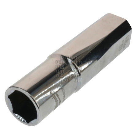 Milwaukee Tool 45-34-9127 Deep Chrome 9/16" Hex Drive 1/2" Square SAE Socket with Four Flat Sides