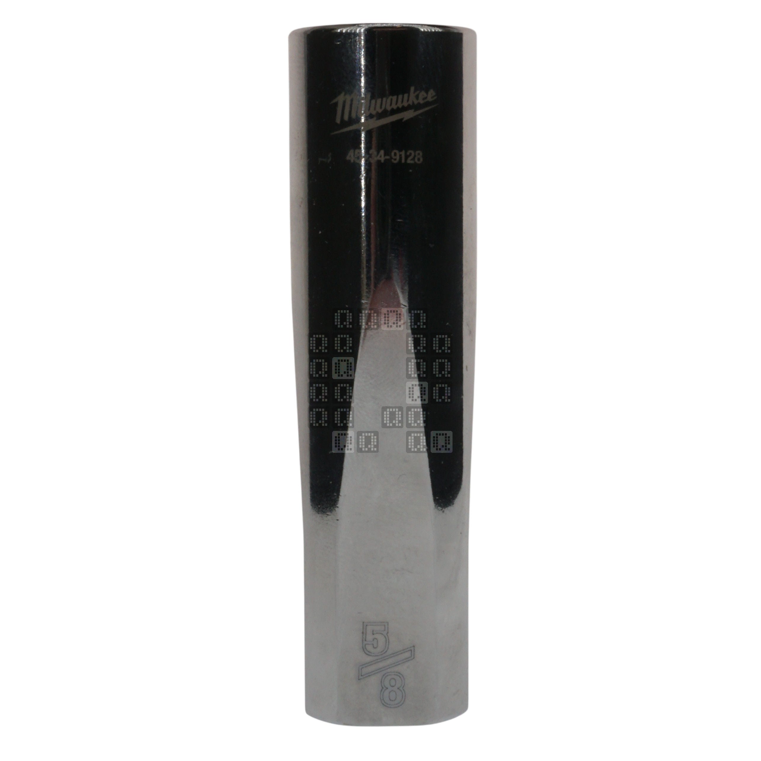 Milwaukee Tool 45-34-9128 Chrome Deep 1/2" Square Drive 5/8" Hex SAE Socket Four Flat Sides, 6-Point