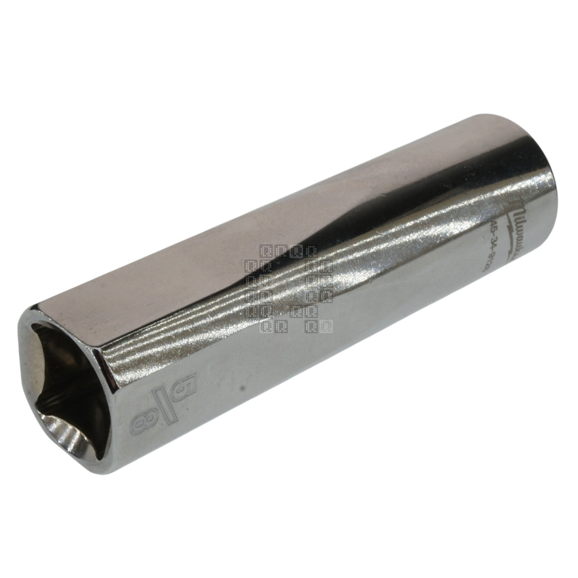 Milwaukee Tool 45-34-9128 Chrome Deep 1/2" Square Drive 5/8" Hex SAE Socket Four Flat Sides, 6-Point