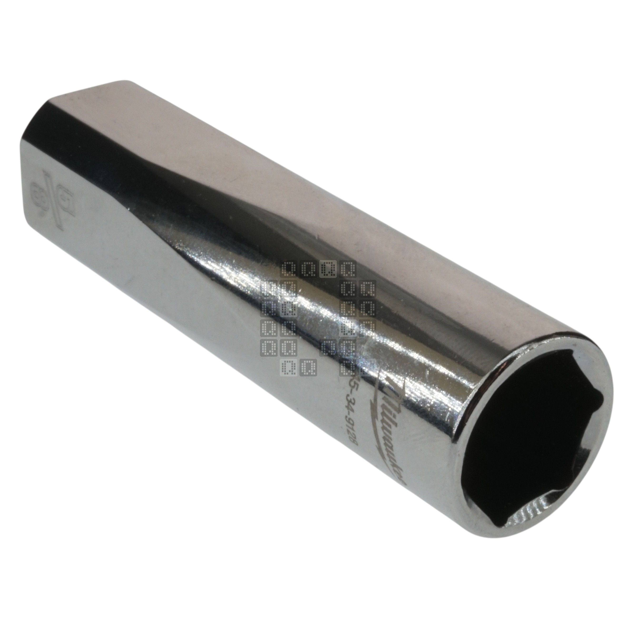 Milwaukee Tool 45-34-9128 Chrome Deep 1/2" Square Drive 5/8" Hex SAE Socket Four Flat Sides, 6-Point