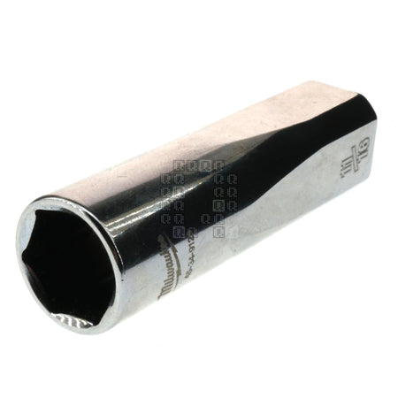 Milwaukee Tool 45-34-9129 Deep Chrome 1/2" Square Drive 11/16" Hex SAE Socket with Four Flat Sides
