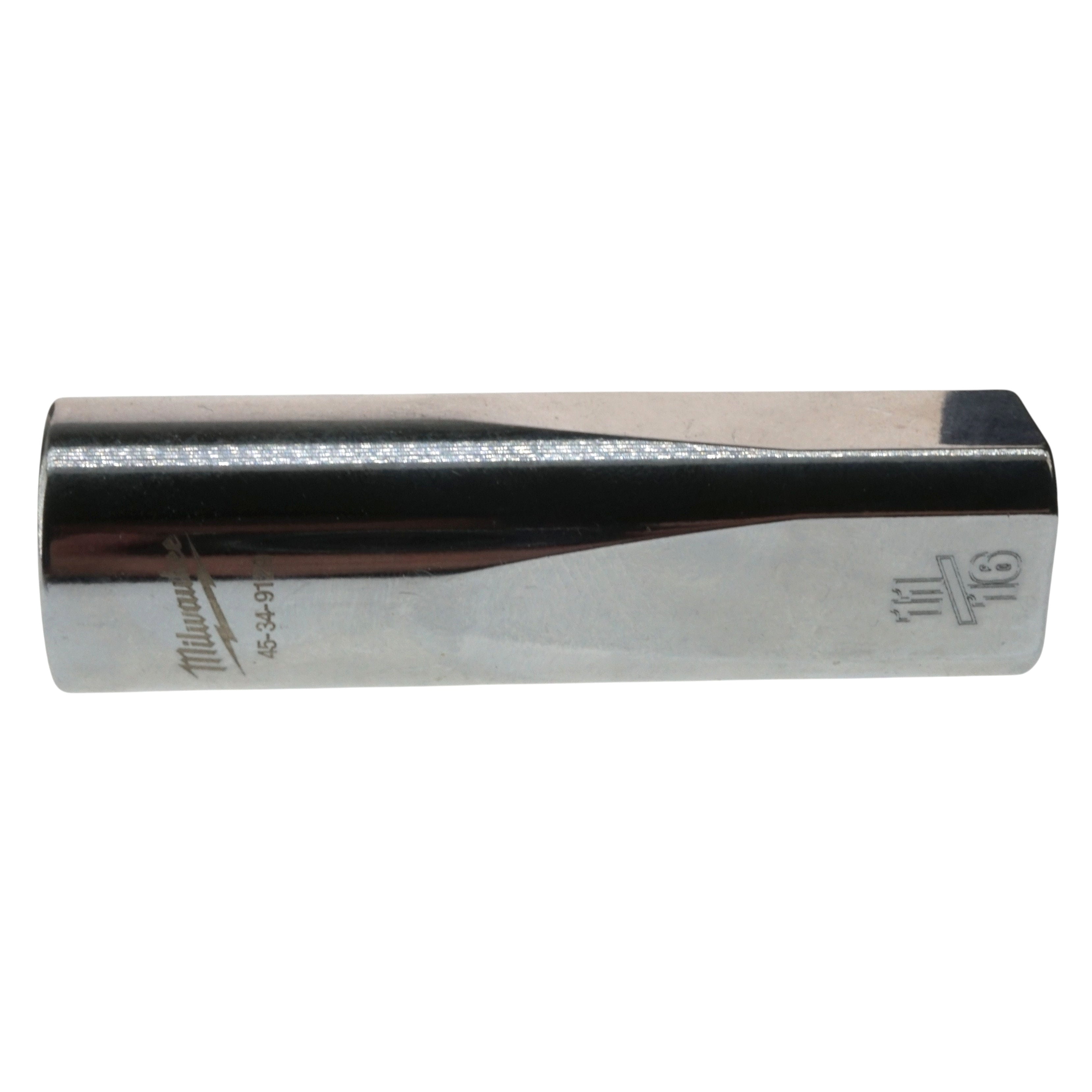 Milwaukee Tool 45-34-9129 Deep Chrome 1/2" Square Drive 11/16" Hex SAE Socket with Four Flat Sides