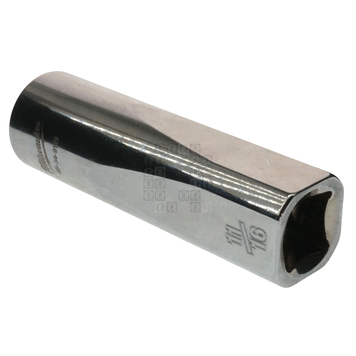 Milwaukee Tool 45-34-9129 Deep Chrome 1/2" Square Drive 11/16" Hex SAE Socket with Four Flat Sides