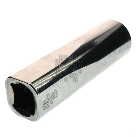 Milwaukee Tool 45-34-9129 Deep Chrome 1/2" Square Drive 11/16" Hex SAE Socket with Four Flat Sides