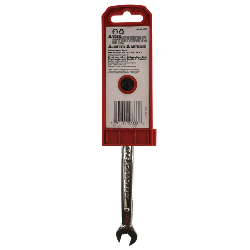 Milwaukee Tool 45-96-9211 11/32" SAE Ratcheting Combo Wrench