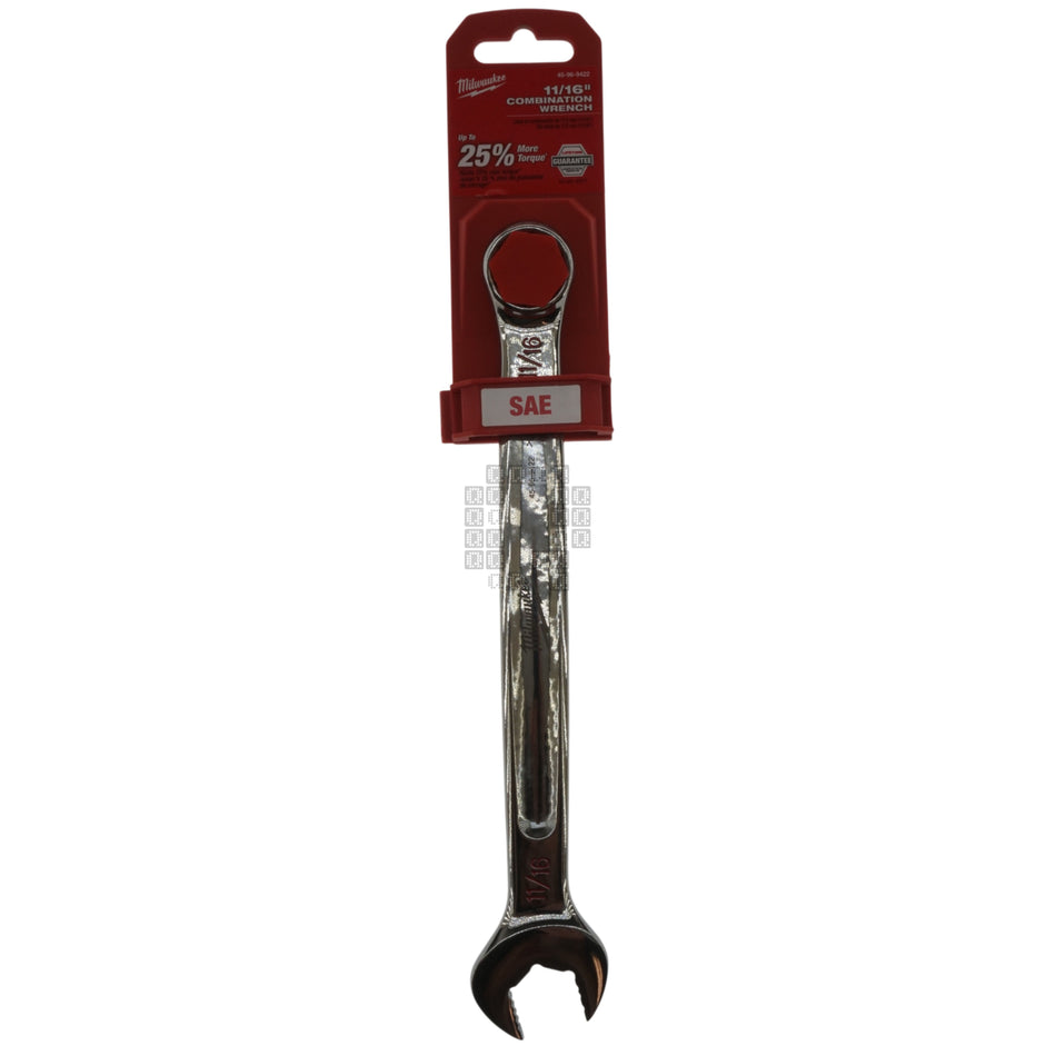 Milwaukee Tool 45-96-9422 11/16" SAE Chrome Combination Wrench Package Front