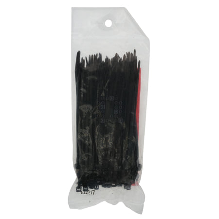 Gardner Bender GB 46-104UVB  Indoor/Outdoor 4" Standard Cable Ties, UV Resistant Black, 100-Pack Package Back