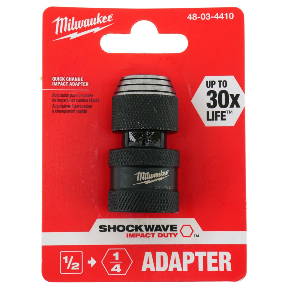 Milwaukee 48-03-4410 1/2" Square to 1/4" Hex Quick Change Impact Adapter