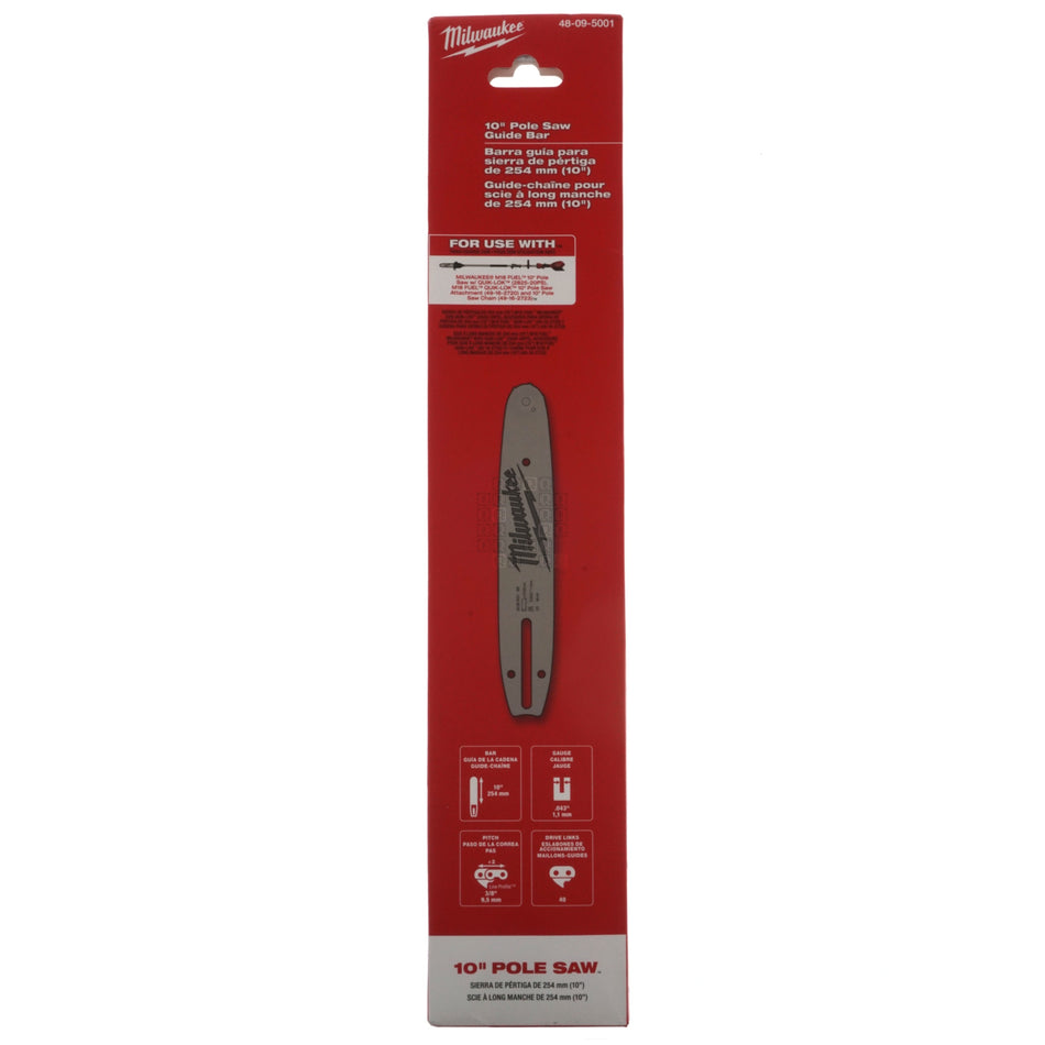 Milwaukee Tool 48-09-5001 10" Pole Saw Guide Bar
