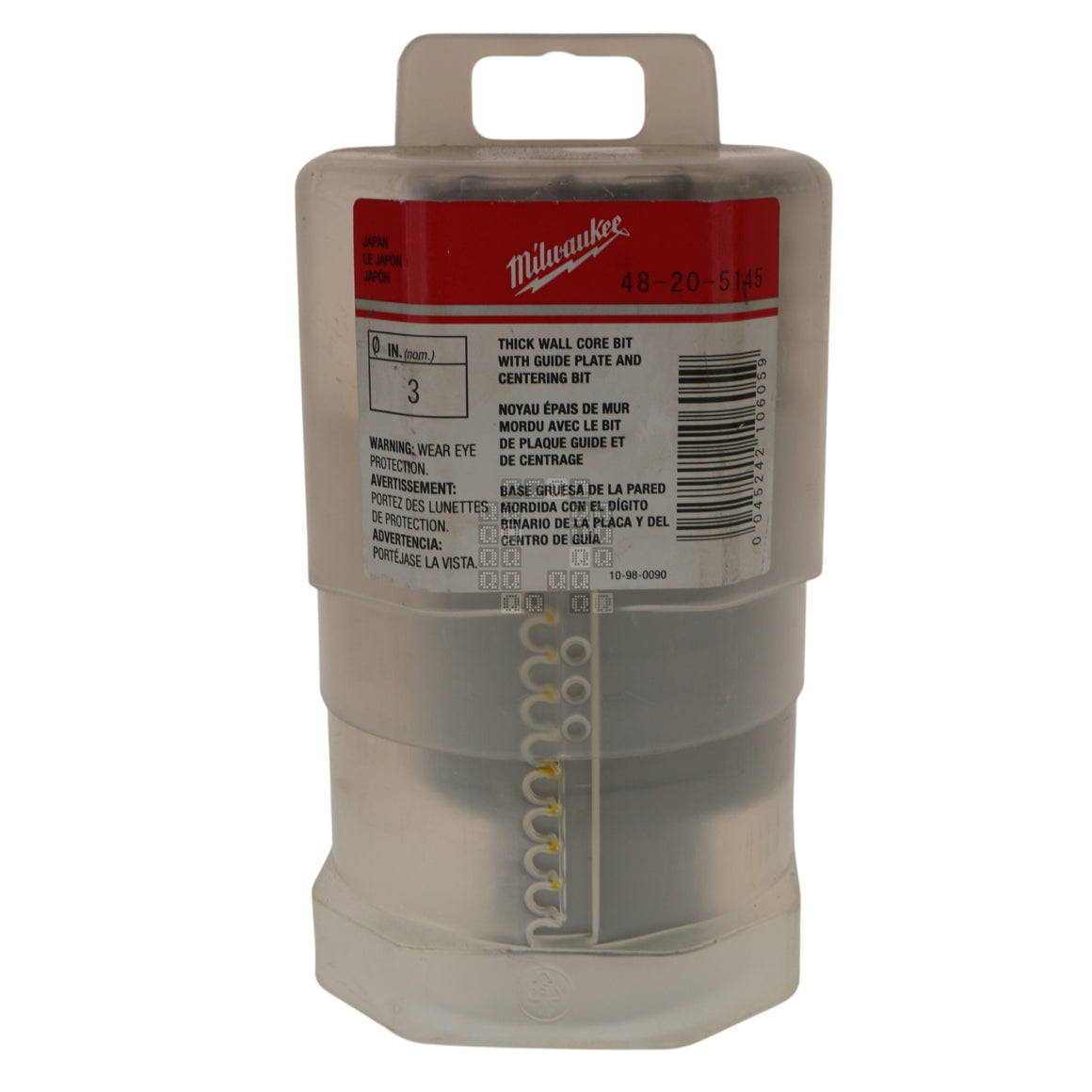 Milwaukee Tool 48-20-5145 SDS-MAX and SPLINE Thick Wall Carbide Tipped Core Bit, 3" Diameter Tube Front Label