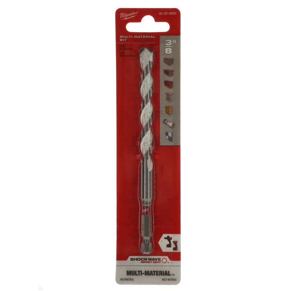 Milwaukee Tool 48-20-8890 3/8" x 4" x 6" SHOCKWAVE Impact Duty Carbide Drill Bit