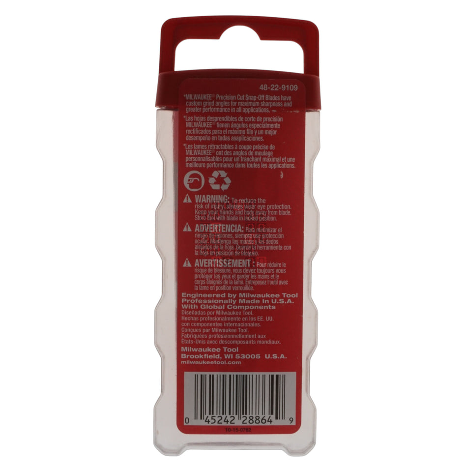 Milwaukee Tool 48-22-9109 9mm Precision Snap Blades, 10 Pack