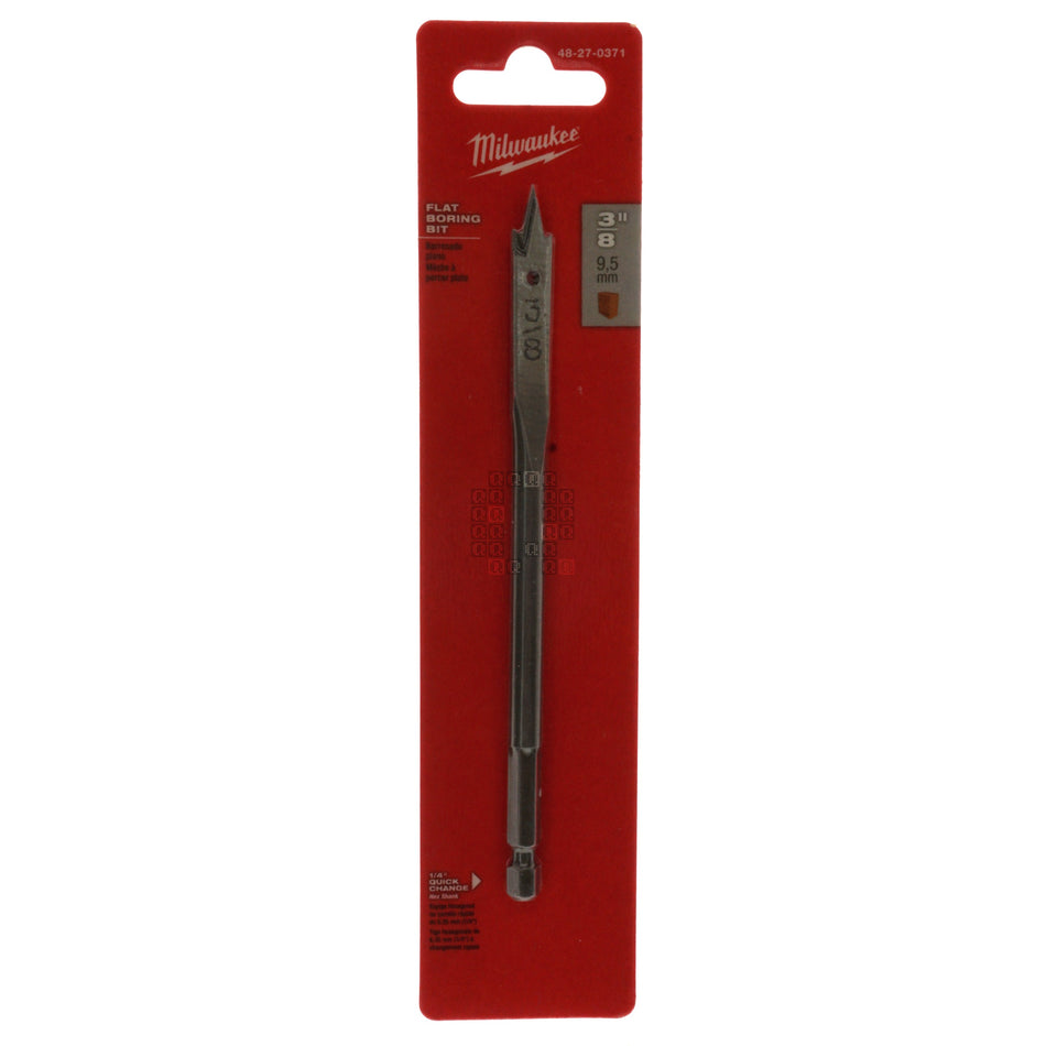 Milwaukee Tool 48-27-0371 Flat Boring Bit 3/8" x 6", 1/4" Hex Shank