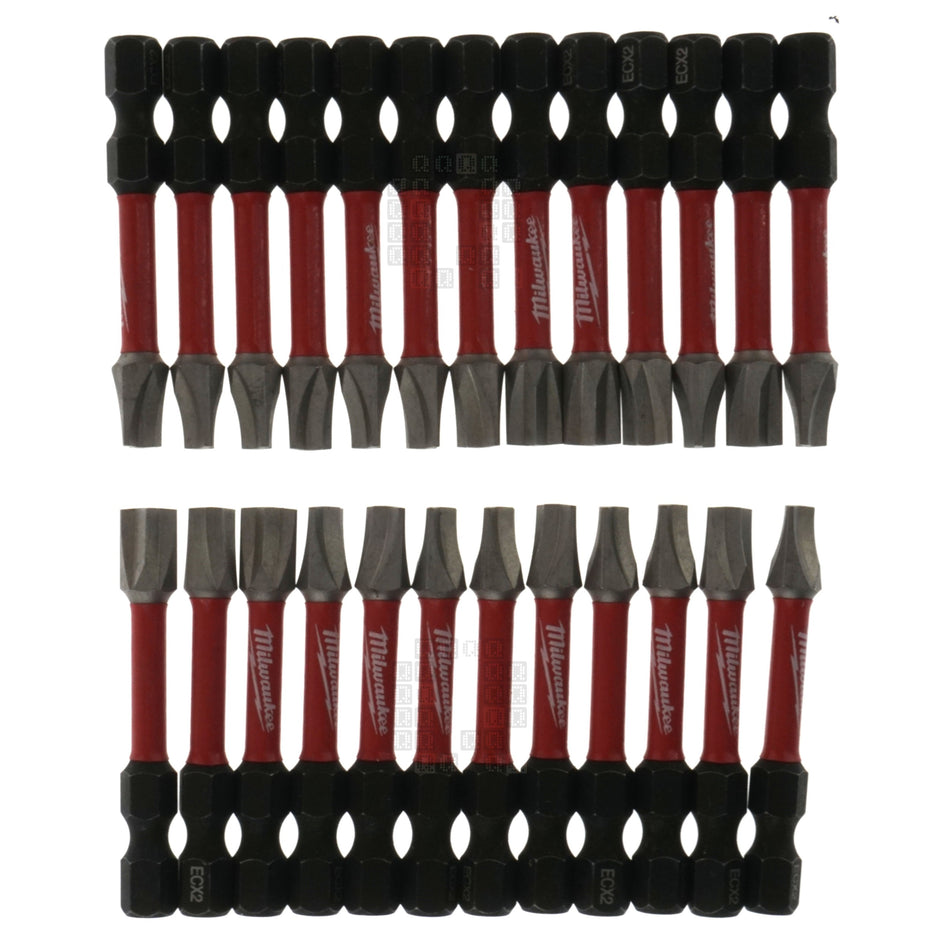 Milwaukee Tool 48-32-4145 SHOCKWAVE Impact Duty #2 ECX Impact Bits, 2" Length, 25-Pack