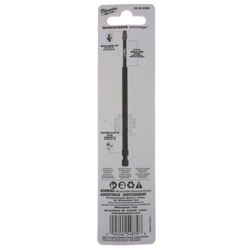 Milwaukee Tool 48-32-4290 SHOCKWAVE Impact Duty 6" T30 TORX Power Bit