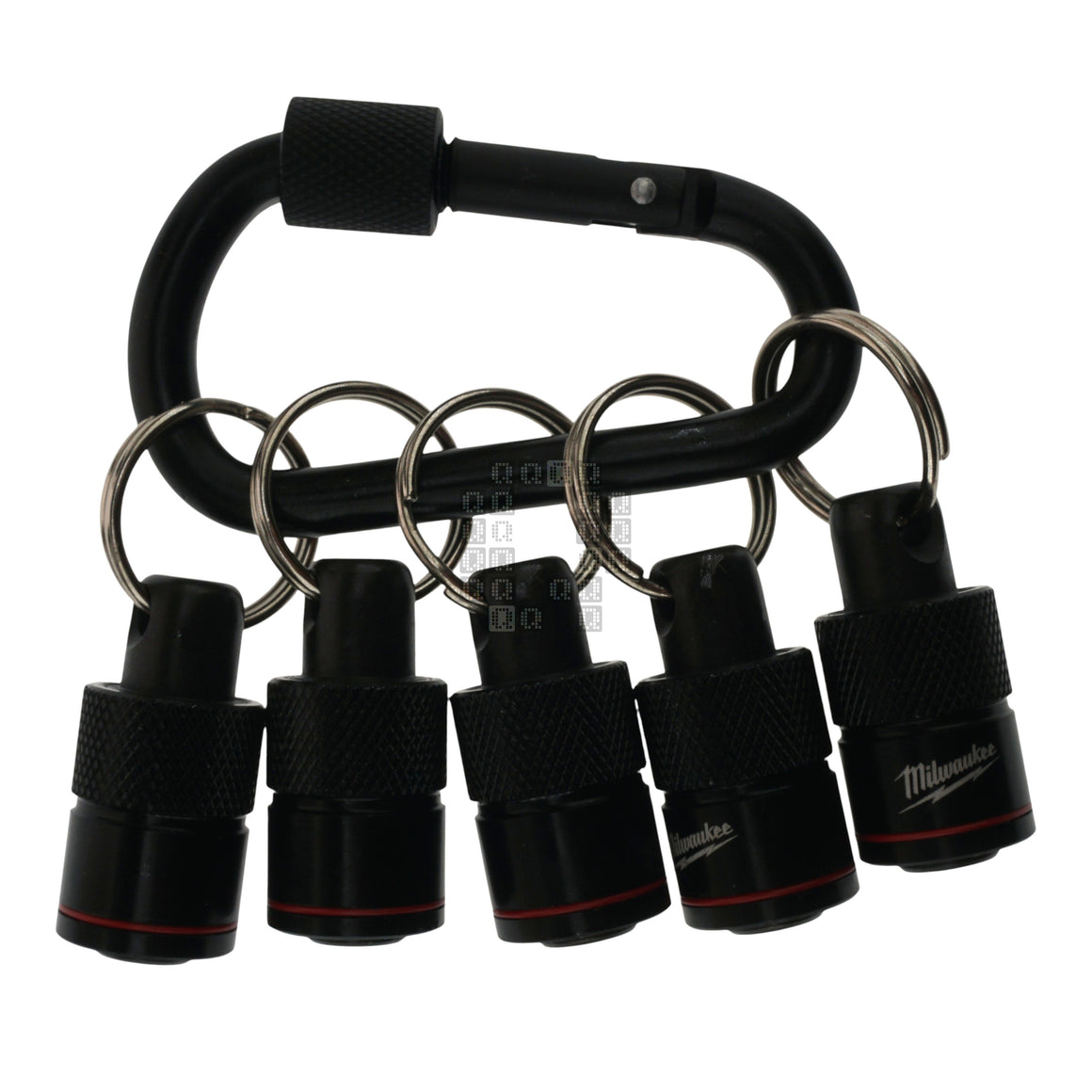 Milwaukee Tool 48-32-4537 5-Piece Bit Holder with Carabiner for 1/4" Hex Quick Connect Shanks