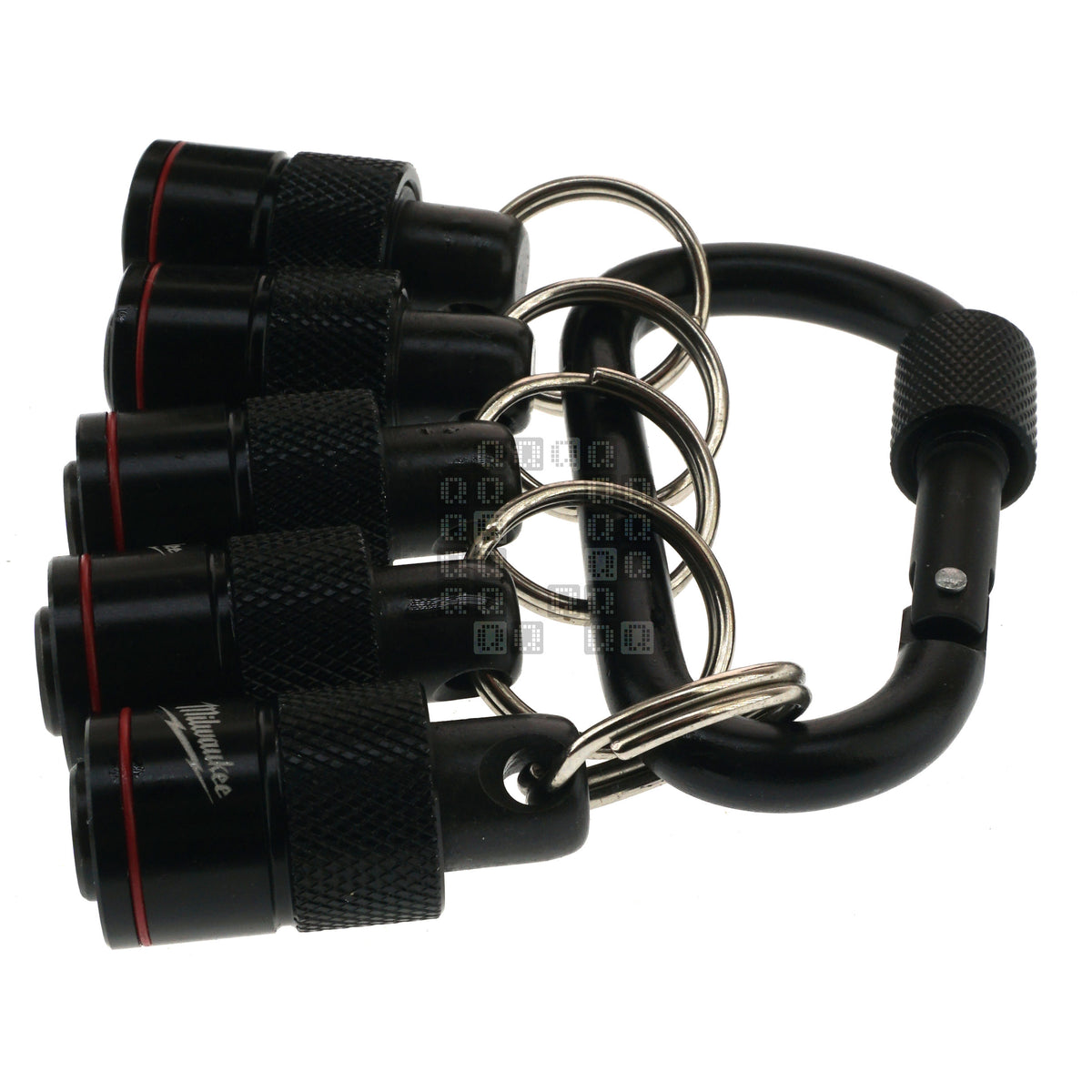 Milwaukee Tool 48-32-4537 5-Piece Bit Holder with Carabiner for 1/4" Hex Quick Connect Shanks