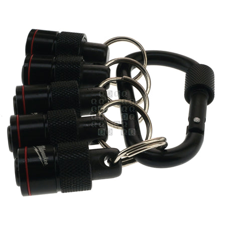 Milwaukee Tool 48-32-4537 5-Piece Bit Holder with Carabiner for 1/4" Hex Quick Connect Shanks