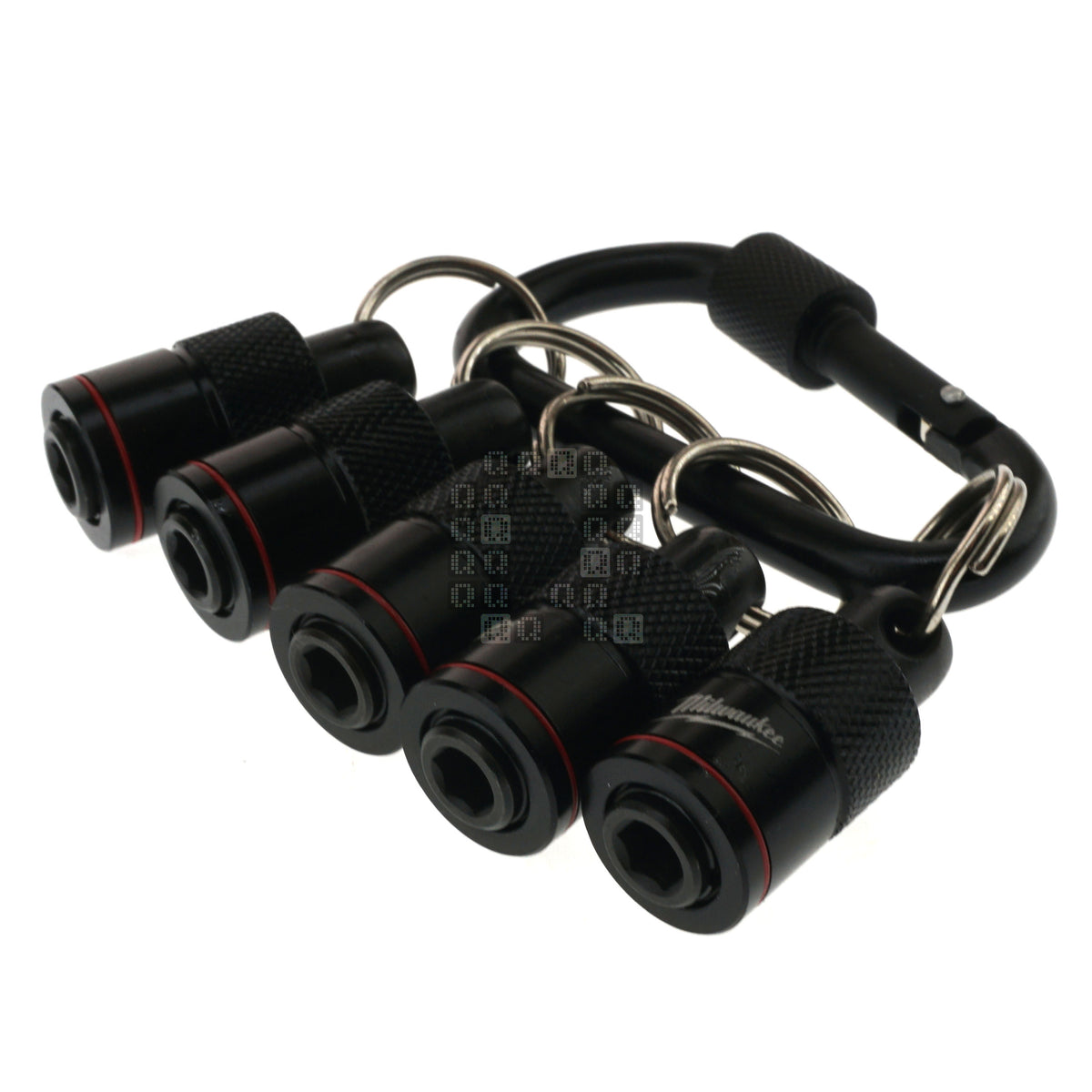 Milwaukee Tool 48-32-4537 5-Piece Bit Holder with Carabiner for 1/4" Hex Quick Connect Shanks