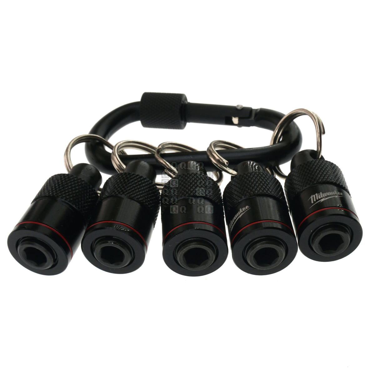 Milwaukee Tool 48-32-4537 5-Piece Bit Holder with Carabiner for 1/4" Hex Quick Connect Shanks