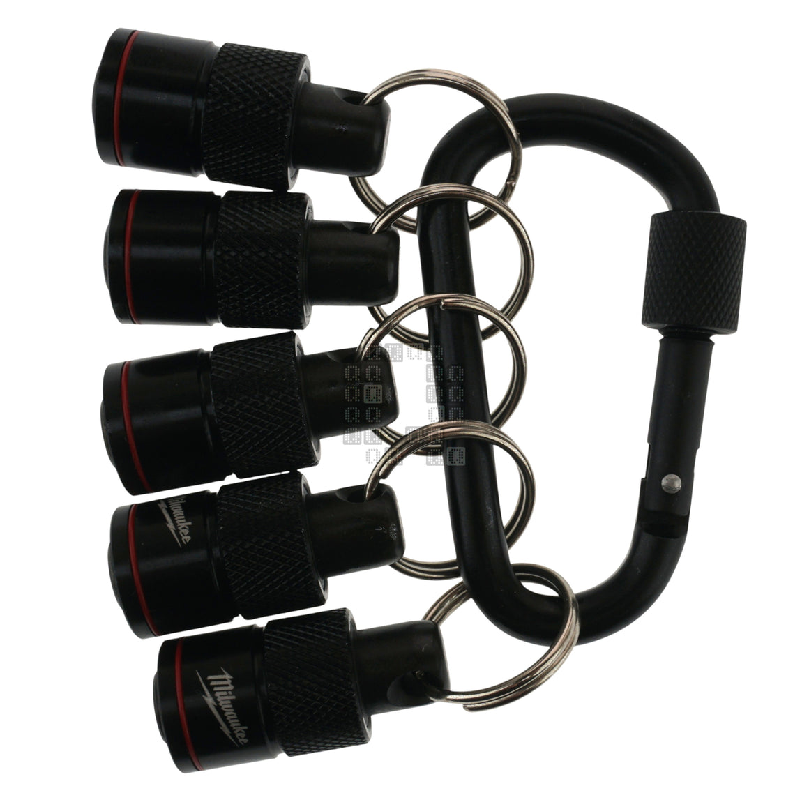 Milwaukee Tool 48-32-4537 5-Piece Bit Holder with Carabiner for 1/4" Hex Quick Connect Shanks