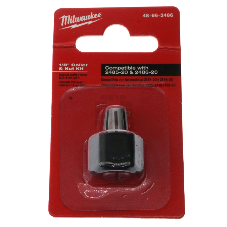 Milwaukee Tool 48-66-2486 1/8" Collet and Nut Kit