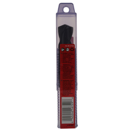 Milwaukee Tool 48892752 48-89-2752 S&D 15/16" HSS Black Oxide Drill Bit, 135° Split Point, 1/2" 3-Flat Reduced Shank Package Back