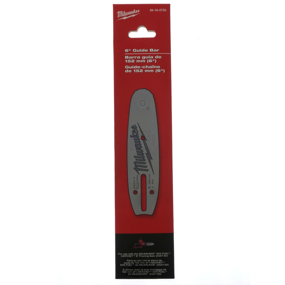 Milwaukee Tool 49-16-2733 6" Guide Bar for 2527-20 M12 Hatchet Pruning Chain Saw