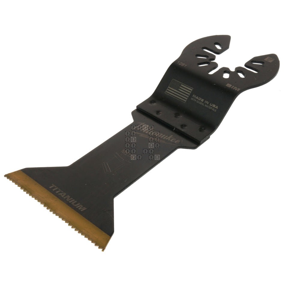 Milwaukee Tool 49-25-1261 OPEN-LOK 1-3/4" TITANIUM CHARGED Bi-Metal Multi-Tool Blade