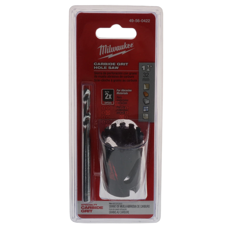 Milwaukee Tool 49-56-0422 Carbide Grit Hole Saw, 1-1/4" Diameter