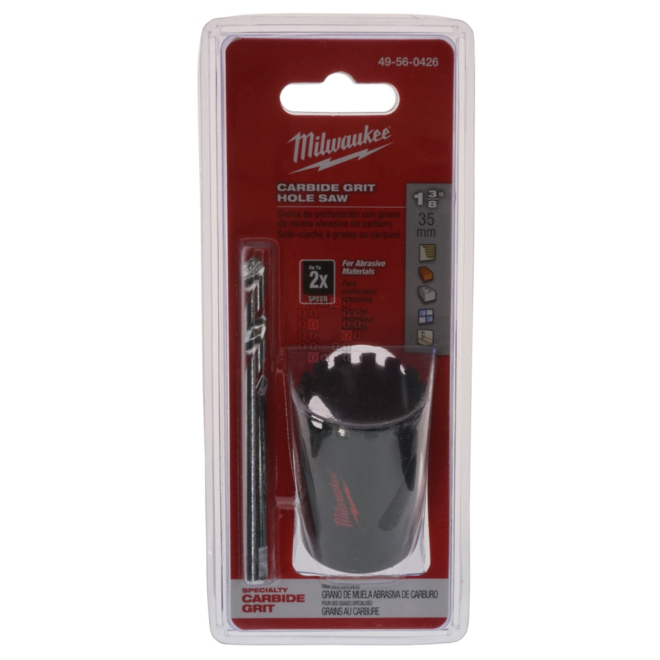Milwaukee Tool 49-56-0426 Carbide Grit Hole Saw, 1-3/8" Diameter
