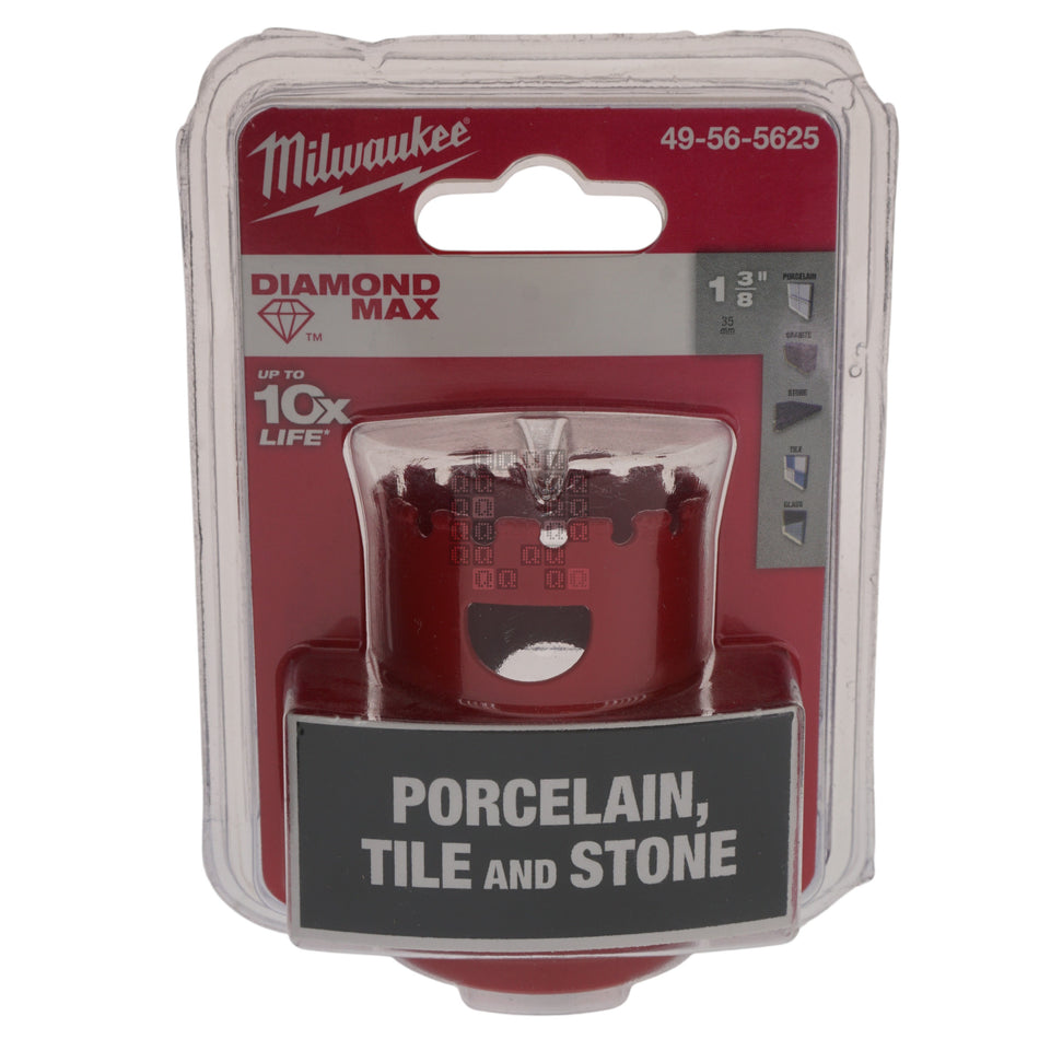 Milwaukee Tool 49-56-5625 Red Diamond Max Hole Saw, 1-3/8" Diameter Package Front