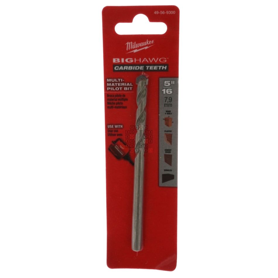 Milwaukee Tool 49-56-9300 5/16" BIG HAWG with Carbide Teeth Pilot Bit