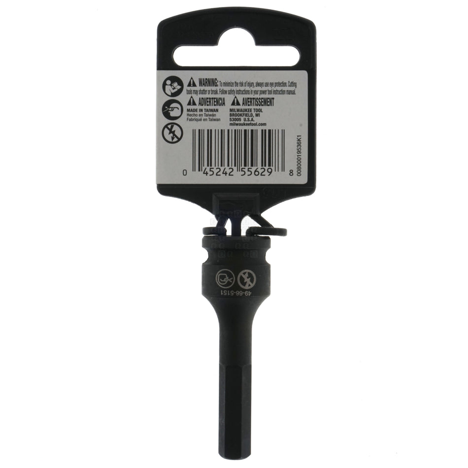 Milwaukee Tool 49-66-5151 SHOCKWAVE Lineman's 3/8" Drive 5/16" Hex Bit Socket