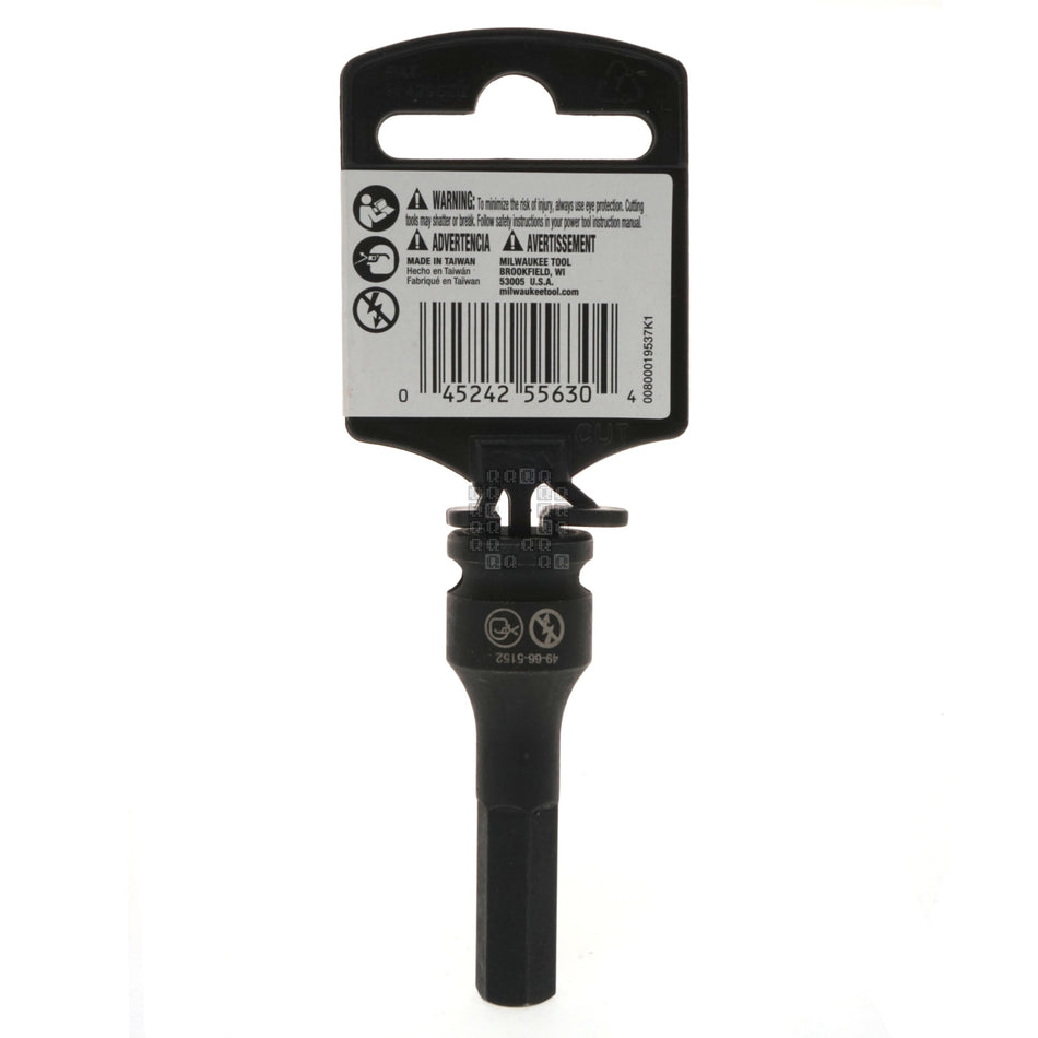 Milwaukee Tool 49-66-5152 SHOCKWAVE Lineman's 3/8" Drive 3/8" Hex Bit Socket