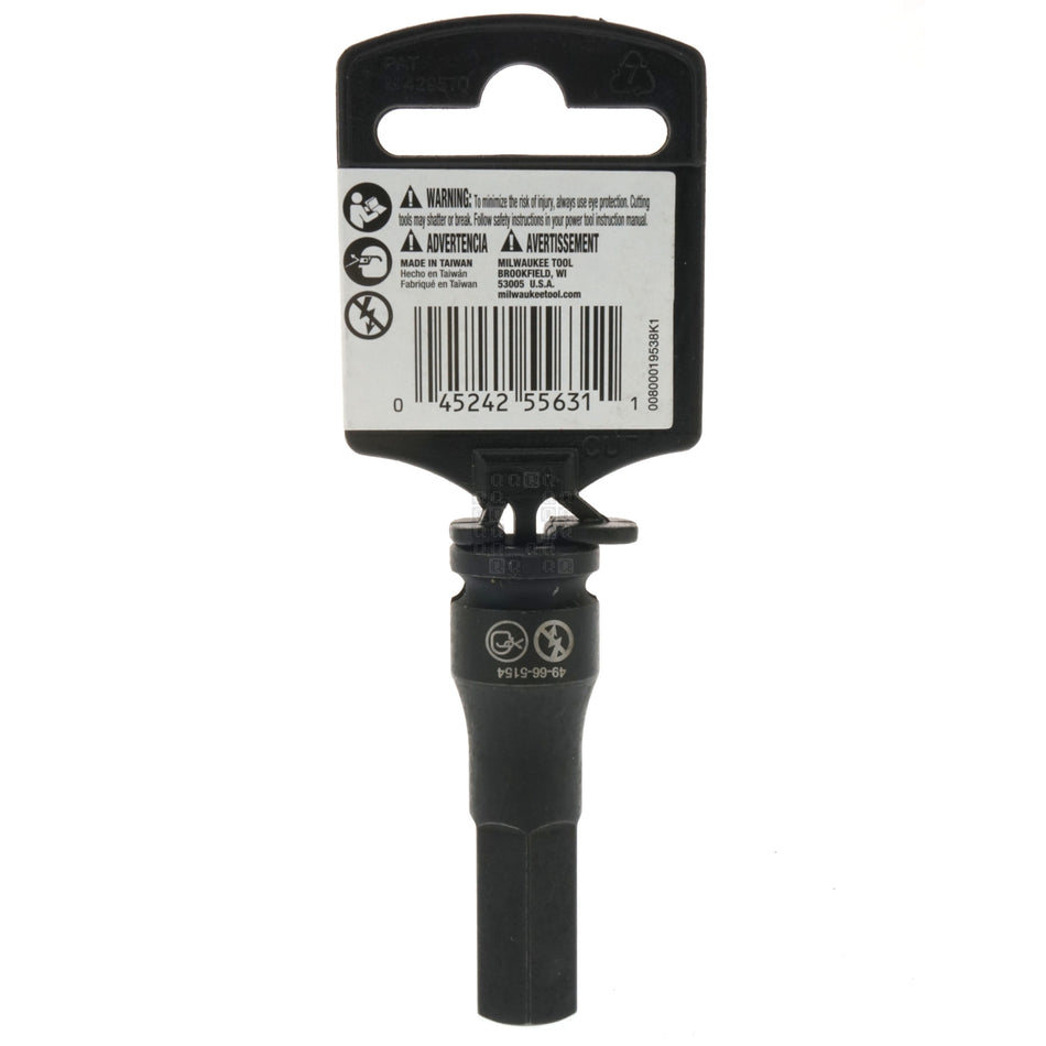 Milwaukee Tool 49-66-5154 1/2" SHOCKWAVE Lineman's Impact 3/8" Drive Hex Bit Socket