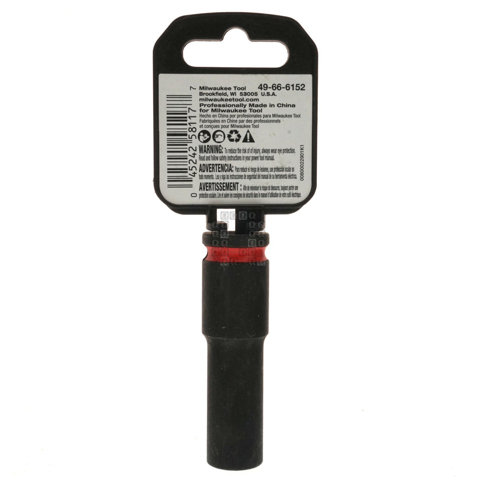 Milwaukee Tool 49-66-6152 SHOCKWAVE Impact Duty 3/8" Drive 10MM Deep 6 Point Socket