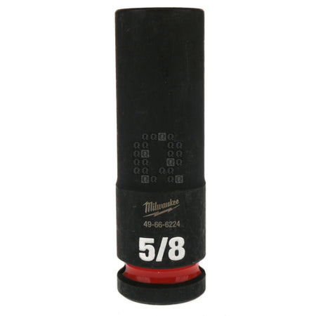 Milwaukee Tool 49-66-6224 Black SHOCKWAVE Impact Duty 1/2" Square Input Drive 5/8" Hex Deep 6 Point Socket