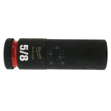 Milwaukee Tool 49-66-6224 Black SHOCKWAVE Impact Duty 1/2" Square Input Drive 5/8" Hex Deep 6 Point Socket