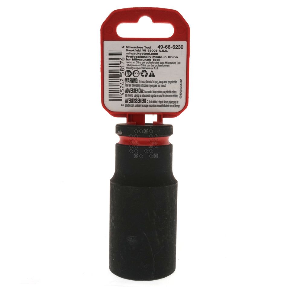 Milwaukee Tool 49-66-6230 SHOCKWAVE Impact Duty 1/2" Drive 1" Deep 6-Point Socket