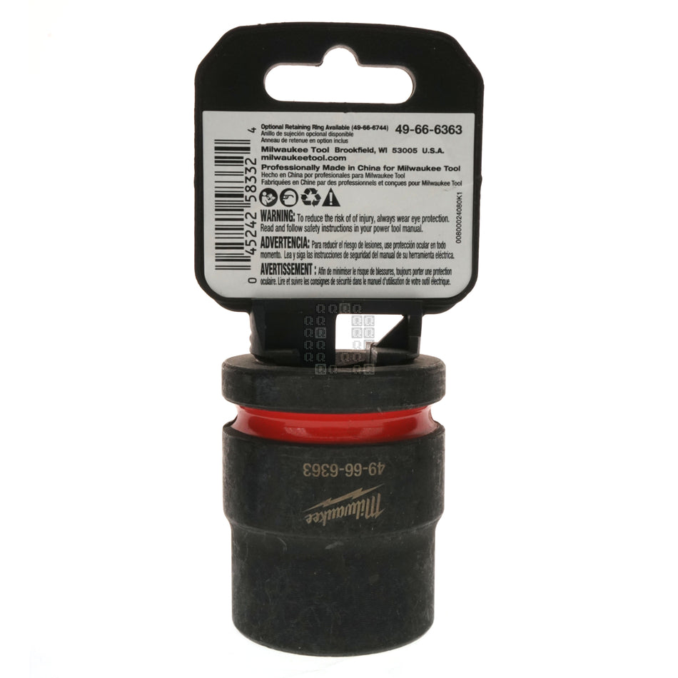 Milwaukee Tool 49-66-6363 SHOCKWAVE Impact Duty 3/4" Drive 25mm Standard 6 Point Metric Socket