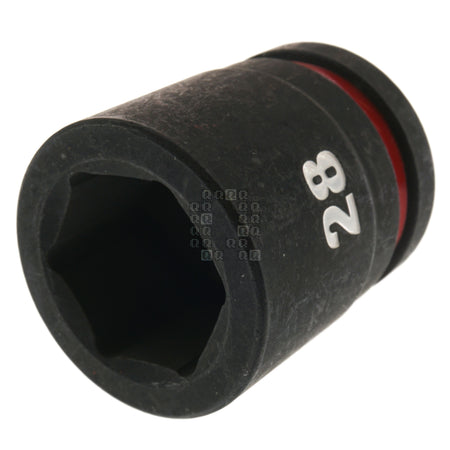 Milwaukee Tool 49-66-6366 SHOCKWAVE Impact 3/4" Square Input Drive 28mm Standard Length Metric 6 Point Socket Black