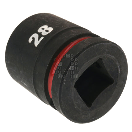 Milwaukee Tool 49-66-6366 SHOCKWAVE Impact 3/4" Square Input Drive 28mm Standard Length Metric 6 Point Socket Black