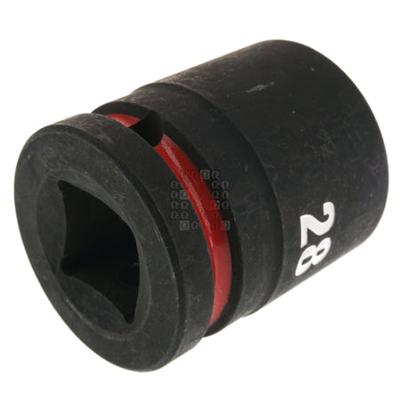 Milwaukee Tool 49-66-6366 SHOCKWAVE Impact 3/4" Square Input Drive 28mm Standard Length Metric 6 Point Socket Black